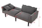 Extendable Sofa Bed – Velvet Fabric, Multifunctional Design, Verzenden, Nieuw