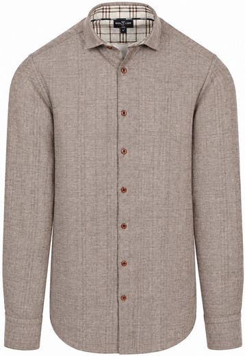 State Of Art Overhemd Herringbone Bruin maat M Heren, Verzenden, Nieuw, Overige kleuren, State of Art