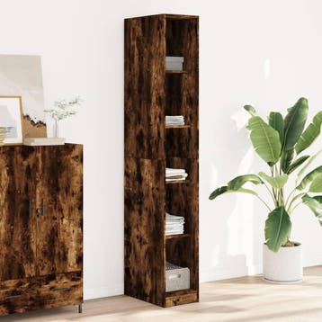 vidaXL Kledingkast 30x50x200 cm bewerkt hout gerookt, Verzenden, Nieuw
