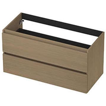 INK - Onderkast 2 Laden Greeploos met Houten Keerlijst -, Ophalen of Verzenden, Nieuw