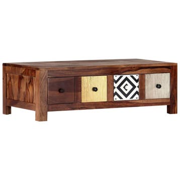 vidaXL Salontafel 90x50x30 cm massief acaciahout, Huis en Inrichting, Tafels | Salontafels, 50 tot 100 cm, Verzenden, Nieuw, 50 tot 100 cm