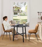 Nieuwe Ronde Eettafel Zwart – Industrieel Design (80x75cm), Huis en Inrichting, Tafels | Eettafels, Verzenden, Nieuw, Rond