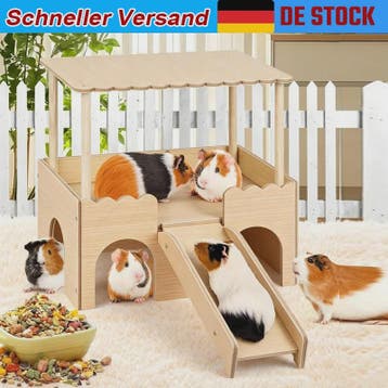 Houten Kasteel Speelhuisje voor Cavia's en Kleine Huisdieren, Verzenden, Nieuw