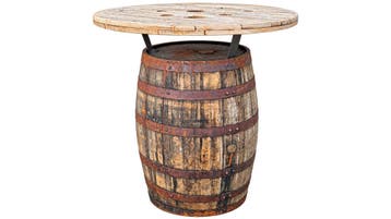 Whiskyvat 190L statafel - bartafel met (gebruikt) haspelblad, Ophalen of Verzenden, Nieuw