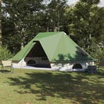 vidaXL Tipi Tent met dak met opslag Groen 680 x 430 x 270 cm, Verzenden, Nieuw, Tot en met 2