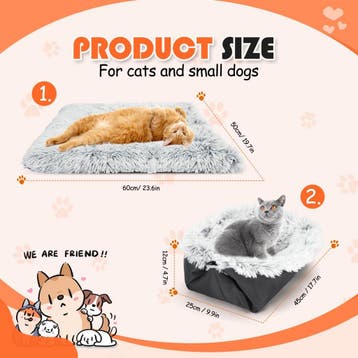 Kattenmand - Kattenbed - 60x50 cm - Grijs - Nobleza, Verzenden, Zo goed als nieuw