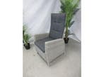 Te Velde Ross gasveer verstelbare tuinstoel misty grey, Nieuw, Wicker, Stoel