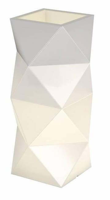 Tuinpot Led 29x78cm - Wit - Laatste Stuk! - Retourdeal, Tuin en Terras, Bloempotten, 25 tot 40 cm, Kunststof, Vierkant, Ophalen of Verzenden