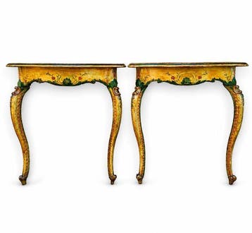 Wandtafel (2) - Hout - Italiaanse barokconsole