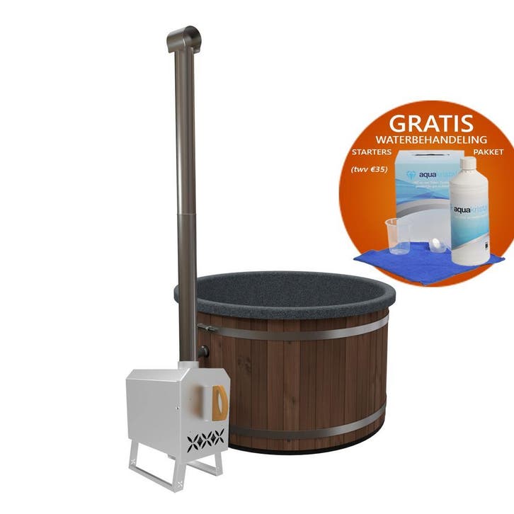Welltub Hottub 200cm. 30kW externe kachel (5-6 pers.), Tuin en Terras, Zwembaden, Minder dan 200 cm, Rond, Nieuw, Overige typen