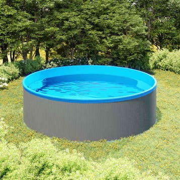 vidaXL Splasher pool 350x90 cm grijs, Tuin en Terras, Verzenden, Nieuw