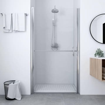 vidaXL Douchedeur 91x195 cm gehard glas, Verzenden, Nieuw