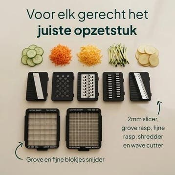 Groentesnijder Multifunctioneel &amp; Mandoline Keukensnijder, Huis en Inrichting, Verzenden, Zo goed als nieuw
