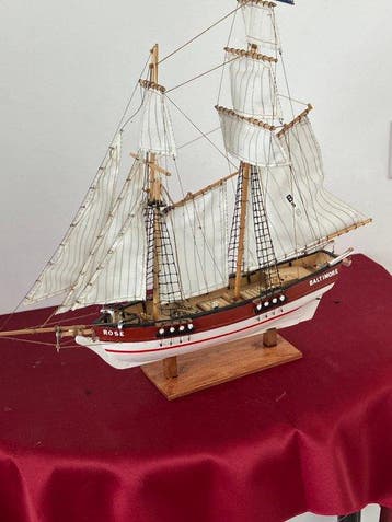 Maritieme objecten - Schoener, Brigantijnmodel - Hout,