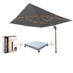 Hacienda zweefparasol 300x400 cm houtlook frame charcoal, Tuin en Terras, Parasols, Ophalen of Verzenden, Nieuw