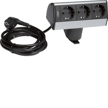 Hager Desktop Voedingsmodule 3 Schuko Aansluitingen, Verzenden, Nieuw, Overige typen
