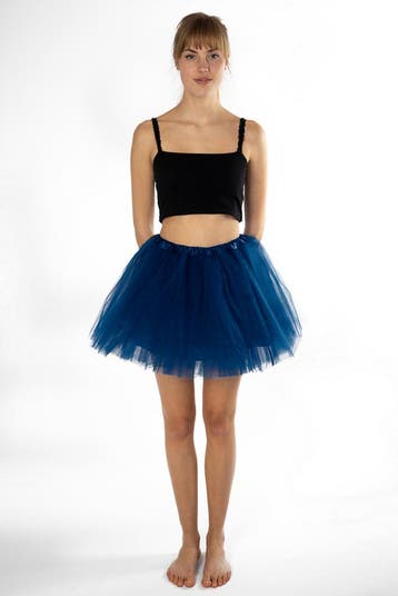 KIMU® Tutu Donkerblauw Tule Rokje M L 164 170 176 Donkerblau, Ophalen of Verzenden, Nieuw, Maat 38/40 (M), Carnaval