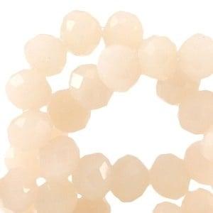 15 x Top Facet kralen 6x4 mm disc Light rose peach, Ophalen of Verzenden, Nieuw, Kraal