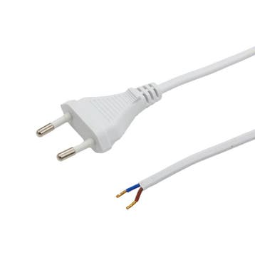 AANSLUITSNOER | 3M | EURO 2 X 0.75MM | WIT, Nieuw