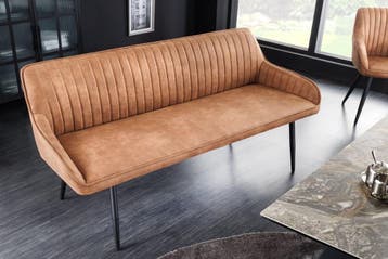 Design bank TURIN 160cm bruin zwart metalen poten met, Huis en Inrichting, Banken | Bankstellen, Ophalen of Verzenden, Nieuw