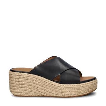 Fitflop Platform slippers voor dames in het Zwart, Kleding | Dames, Schoenen, Slippers, Verzenden, Zwart, Nieuw