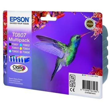 Epson T0807 multipack 6 cartridges (origineel), Computers en Software, Verzenden, Nieuw, Cartridge, Epson