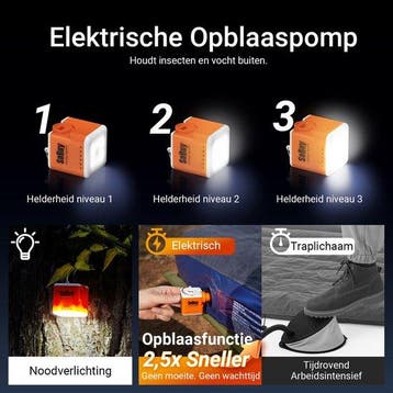 2dekans | SoBuy OGS32-II-L-GR Opblaasbare Camping Tent -, Ophalen of Verzenden, Zo goed als nieuw