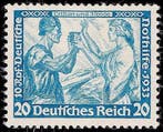 Duitse Rijk 1933 - 20+10Pf Wagner in de zeldzame, Postzegels en Munten, Postzegels | Europa | Duitsland, Gestempeld