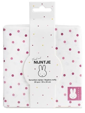 Servetten Nijntje Roze - 20 Stuks, Ophalen of Verzenden, Nieuw