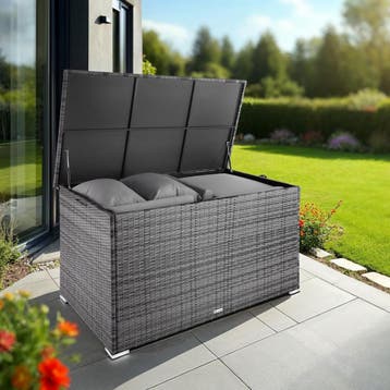 Kussenbox Oslo met aluminium frame 145x82,5x79,5cm - grijs, Verzenden, Nieuw