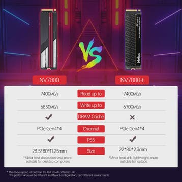 Netac NV7000-t NVMe SSD 2TB PCIe 4.0 M.2 2280 - 7400MB/s Lee, Computers en Software, Harde schijven, Verzenden, Nieuw