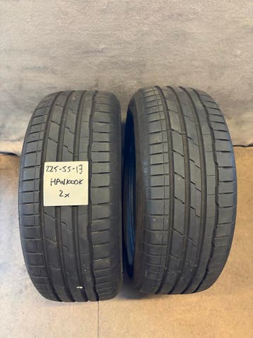 2x Hankook Ventus S1 evo3 - 225/55 R17 - DOT 0725, Ophalen, Gebruikt, 17 inch, Band(en)