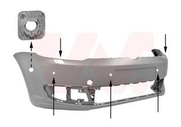 Bumper o.a: Volkswagen, Caddy Combi III (2KB, 2KJ) - T2), Ophalen of Verzenden, Nieuw, Volkswagen, Bumper