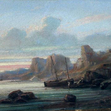 Jules Defer (1803-1902) - Vue d’un bord de mer prés, Antiek en Kunst