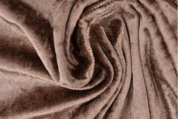 Velours de panne Taupe - rol 10 meter, Verzenden, Nieuw