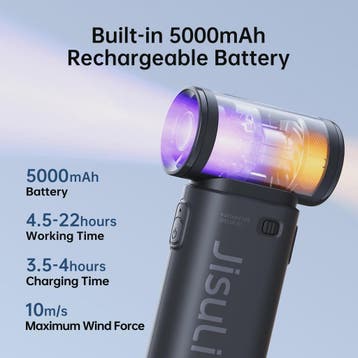 JISULIFE Life9 Draagbare Handventilator - Krachtige Turbo Wi, Verzenden, Nieuw