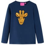 vidaXL Kindershirt met lange mouwen 116 marineblauw, Verzenden, Nieuw