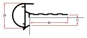 Roval aluminium kraaltrim 26 x 40 mm, Ophalen of Verzenden, Nieuw