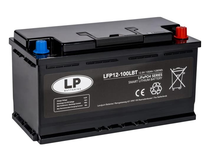 Landport (LP) SMART Lithium accu LFP V12,8-100LBT LiFePo4 12, Caravans en Kamperen, Caravan accessoires, Nieuw, Ophalen of Verzenden