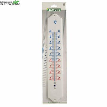 Kunststof Muurthermometer 49.5 cm Wit voor Binnen en Buiten, Verzenden, Nieuw