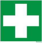 Sticker groen-wit kruis voor verbandkoffer, Verzenden
