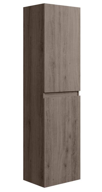 Badkamerkast Angela 40 x 30 x 150 cm Bruin Eiken Kolomkast, Verzenden, Nieuw, (Half)hoge kast