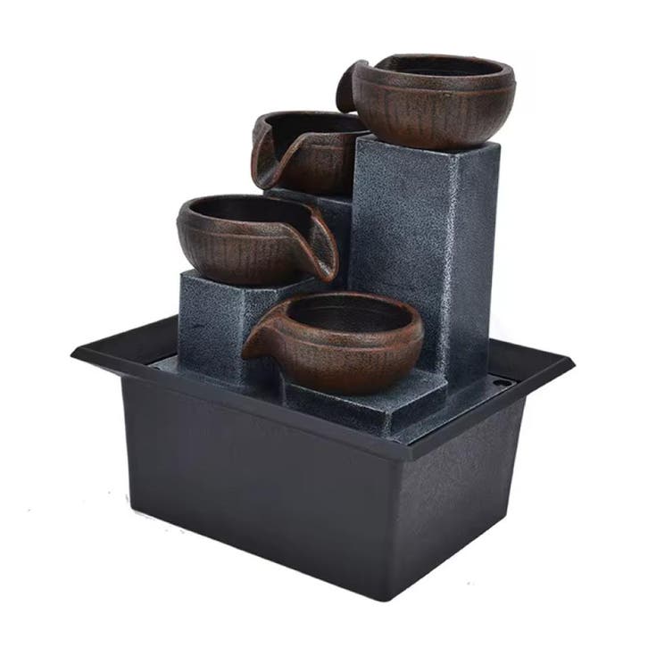 Sier Waterval Modern - Feng Shui Fontein Hars Decoratie, Tuin en Terras, Tuinwanddecoratie, Nieuw, Verzenden