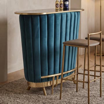 *WOONWINKEL* Kare Design After Work Huisbar Fluweel Blauw, Verzenden, Nieuw