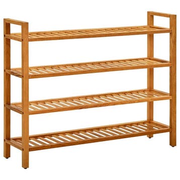 vidaXL Schoenenrek met 4 schappen 100x27x80 cm massief, Verzenden, Nieuw