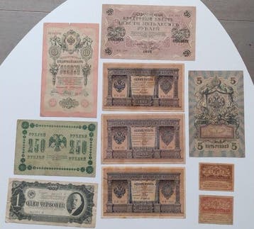 Rusland. - 10 Banknotes - 1898/1937 (Zonder minimumprijs)