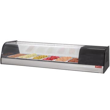 Diamond Tapasvitrine | RVS/Zwart | 6x 1/3 GN | +2°C/+8°C | S, Ophalen of Verzenden, Nieuw