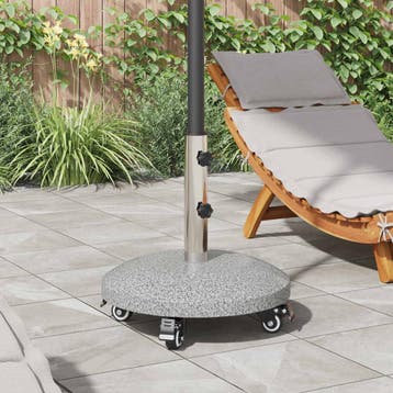 vidaXL Graniet parasolvoet met wielen voor 4-5 cm stok 27.2, Verzenden, Nieuw, Parasolvoet