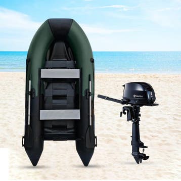 Rubberboot - 330 cm - Lattenbodem - Tohatsu 5 pk, Watersport en Boten, Rubberboten, Ophalen of Verzenden, Nieuw, Buitenboordmotor