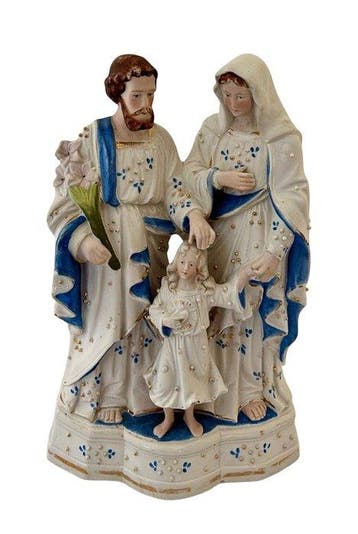 Beeld, Sainte Famille - 22.5 cm - Biscuit porselein